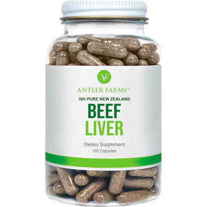 Antler Farms – 100% Pure New Zealand Beef Liver, 180 Capsules – Grass Fed, Cold Processed, Rbgh Free, No Fillers or Additives