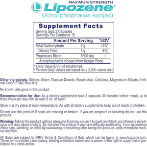 Lipozene Weight-Management Fiber Supplement, 2 Bottles (60 Capsules Total) + Metaboup plus 30Ct | Non-Stimulant Glucomannan Formula