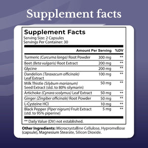 Liver Renew - Liver Cleanse Detox & Repair - Liver Support Supplement with Artichoke Extract, Milk Thisle, Dandelion and Turmeric (1 Bottle)