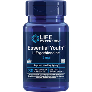 Life Extension Essential Youth L-Ergothioneine – Promotes Longevity & Healthy Aging – Gluten-Free – Non-Gmo – Vegetarian – 5 Mg – 30 Vegetarian Capsules