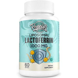 Liposomal Bovine Lactoferrin 1000 Mg - Higher Absorption - for Iron Absorption & Immune Function Lactoferrin Supplements for Adults, 60 Softgels