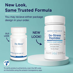 BIOTICS RESEARCH De-Stress Patented Nutrient Designed to Support Calmness, Healthy Sleep Habits, All-Natural Supports Mental Wellness & Calm. 30 Capsules