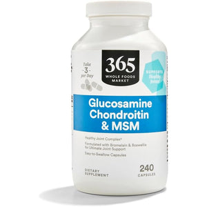 365 by Whole Foods Market, Glucosamine Chondroitin and MSM, Supports Healthy Joints, 240 Capsules