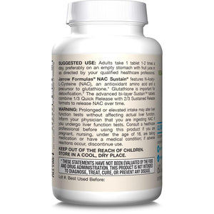 Jarrow Formulas N-A-C Sustain 600 Mg, Dietary Supplement, NAC 600 Mg, an Antioxidant Amino Acid Support for Liver Health, 60 Tablets, 60 Day Supply