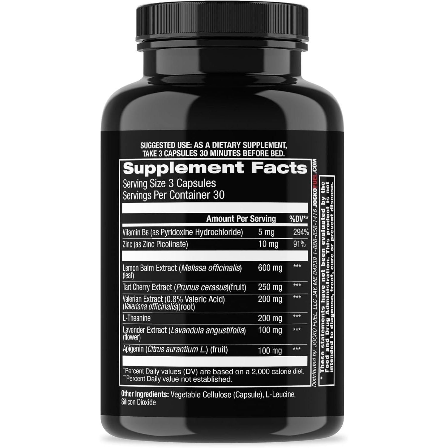 Jocko Fuel Good Night Sleep Aid for Adults - Sleeping Pills for Rest & Recovery, Non-Habit Forming with Tart Cherry Extract, L-Theanine, Lavender, & Lemon Balm (90 Capsules) Packaging May Vary
