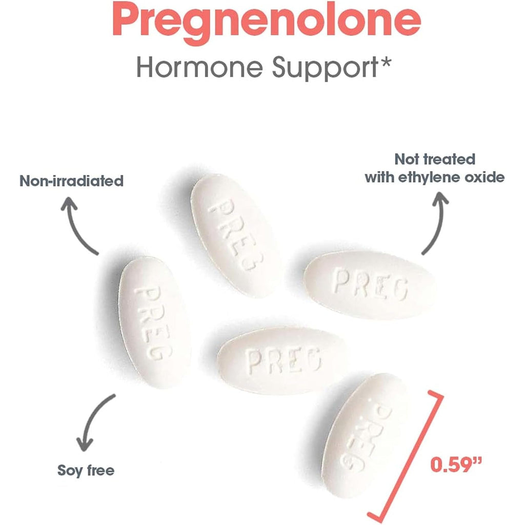 Allergy Research Group ARG Pregnenolone 50 Mg - Micronized Hormone Precursor Support - Highly Bioavailable - Hypoallergenic - 60 Servings - 60 Scored Tablets