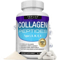 Toplux Multi Collagen Peptides Pills 1800 Mg Complex - Type I, II, III, V, X Premium Collagen Complex for Better Skin & Hair, Strong Joint, Hydrolyzed Protein, for Men Women, 90 Capsules, Supplement