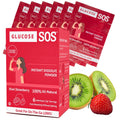 Glucose SOS Glucose Powder Packets with Natural Dextrose, Fast-Absorption That Instantly Dissolves in Your Mouth with No Water Needed, Kiwi Strawberry 6 Servings