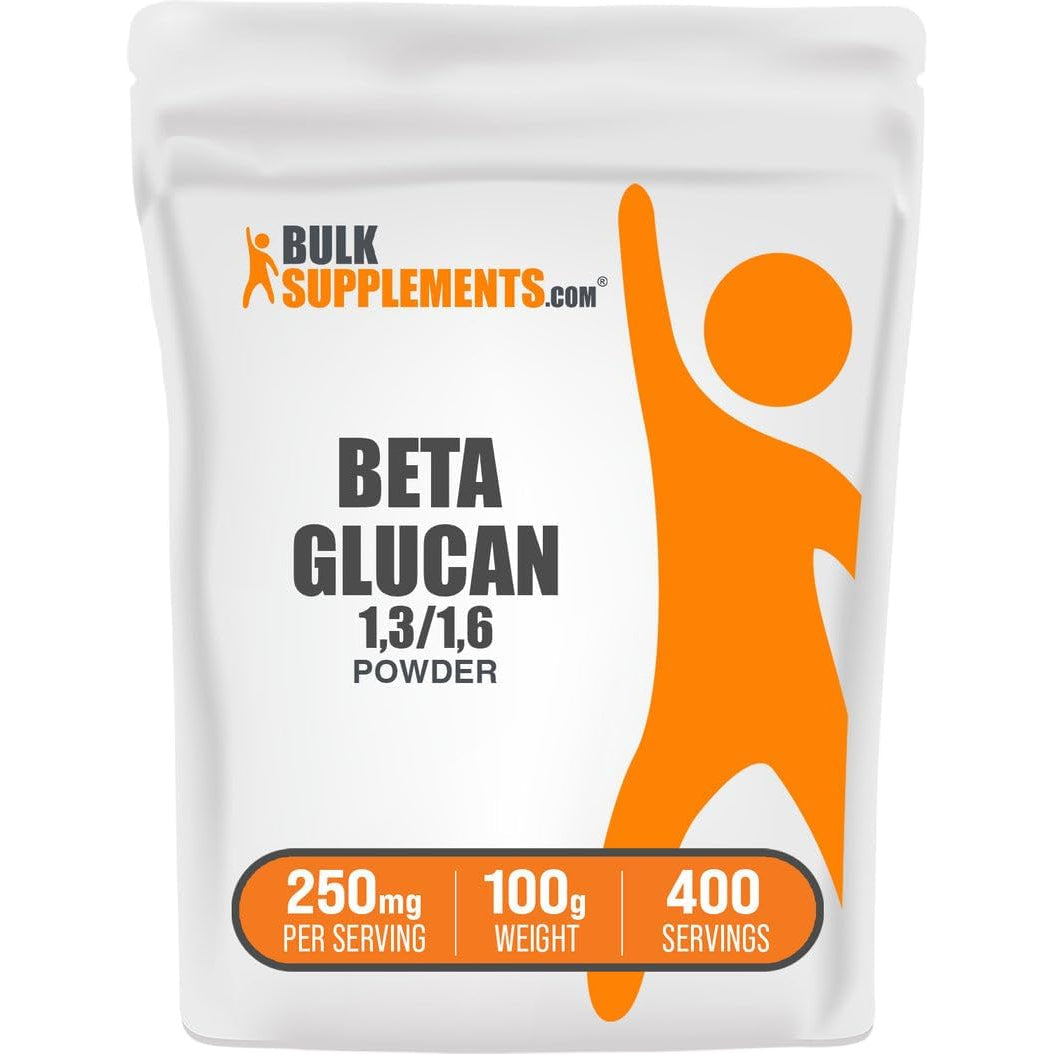 Bulksupplements.Com Beta Glucan Powder - 1,3/1,6, Beta Glucan Supplements - Vegan & Gluten Free Supplement, 250Mg per Serving, 100G (3.5 Oz) (Pack of 1)