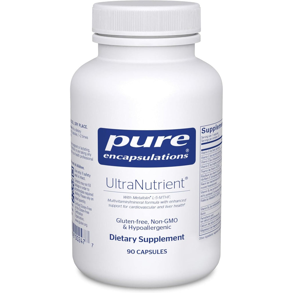 Pure Encapsulations Ultranutrient - Minerals & Multivitamins - Supports Liver & Heart Health* - Supplement for Antioxidants - with Vitamin C, Coq10 - Non-Gmo * Gluten-Free - 90 Capsules