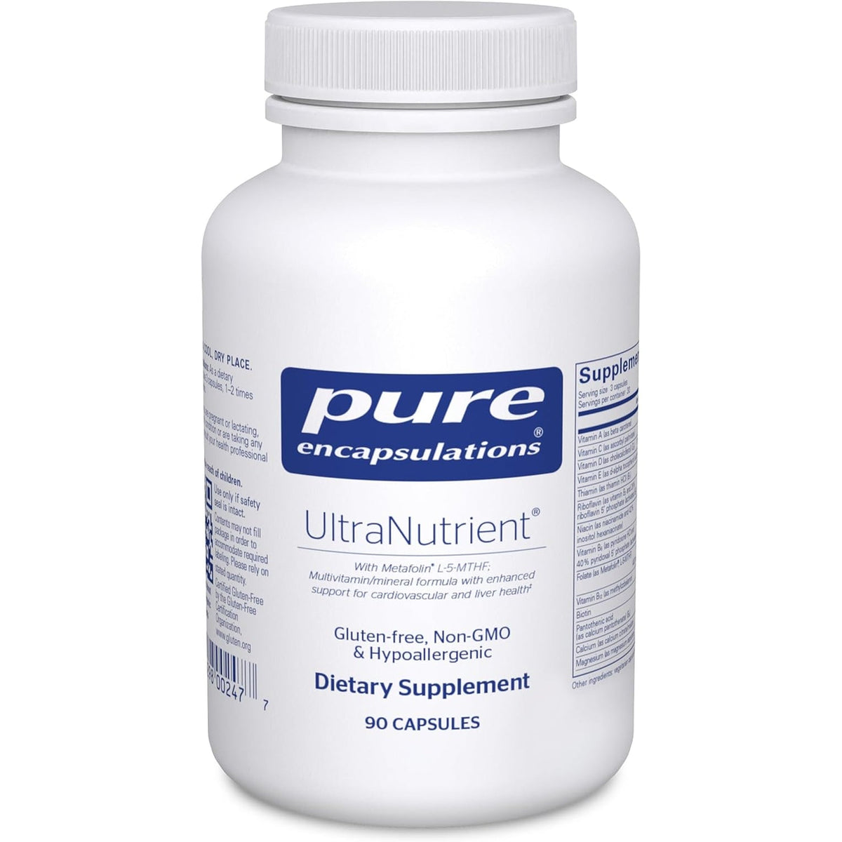 Pure Encapsulations Ultranutrient - Minerals & Multivitamins - Supports Liver & Heart Health* - Supplement for Antioxidants - with Vitamin C, Coq10 - Non-Gmo * Gluten-Free - 90 Capsules