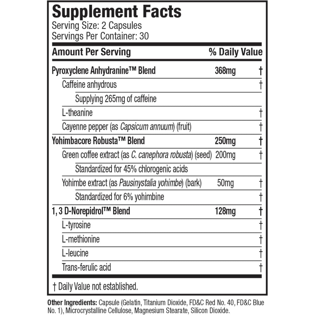 Hydroxycut Hardcore - Thermogenic Supplement - Energy & Metabolism Support - 265 Mg Caffeine Anhydrous, Green Coffee Extract - Rapid Release Capsules - 60 Count