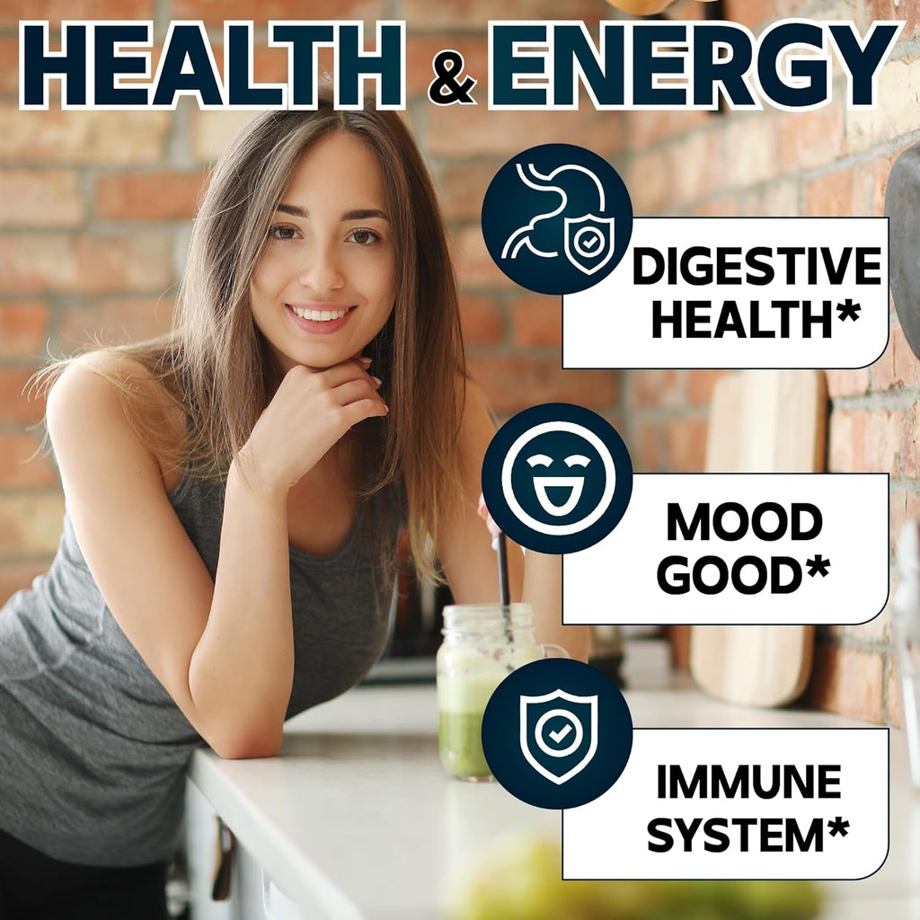 DEDICAD 12In1 Wormwood Black Walnut Clove Capsules - Immune, and Mood Support - 3 Month Supply - 90 Vegan Capsules