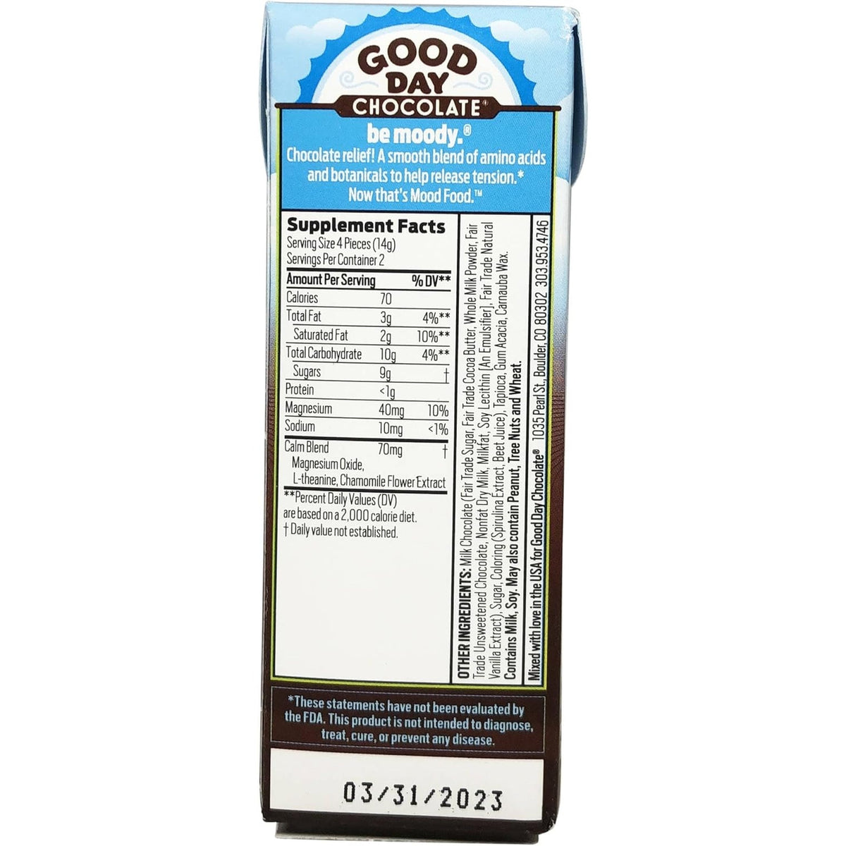 Good Day Chocolate Calm Supplement 8Ct