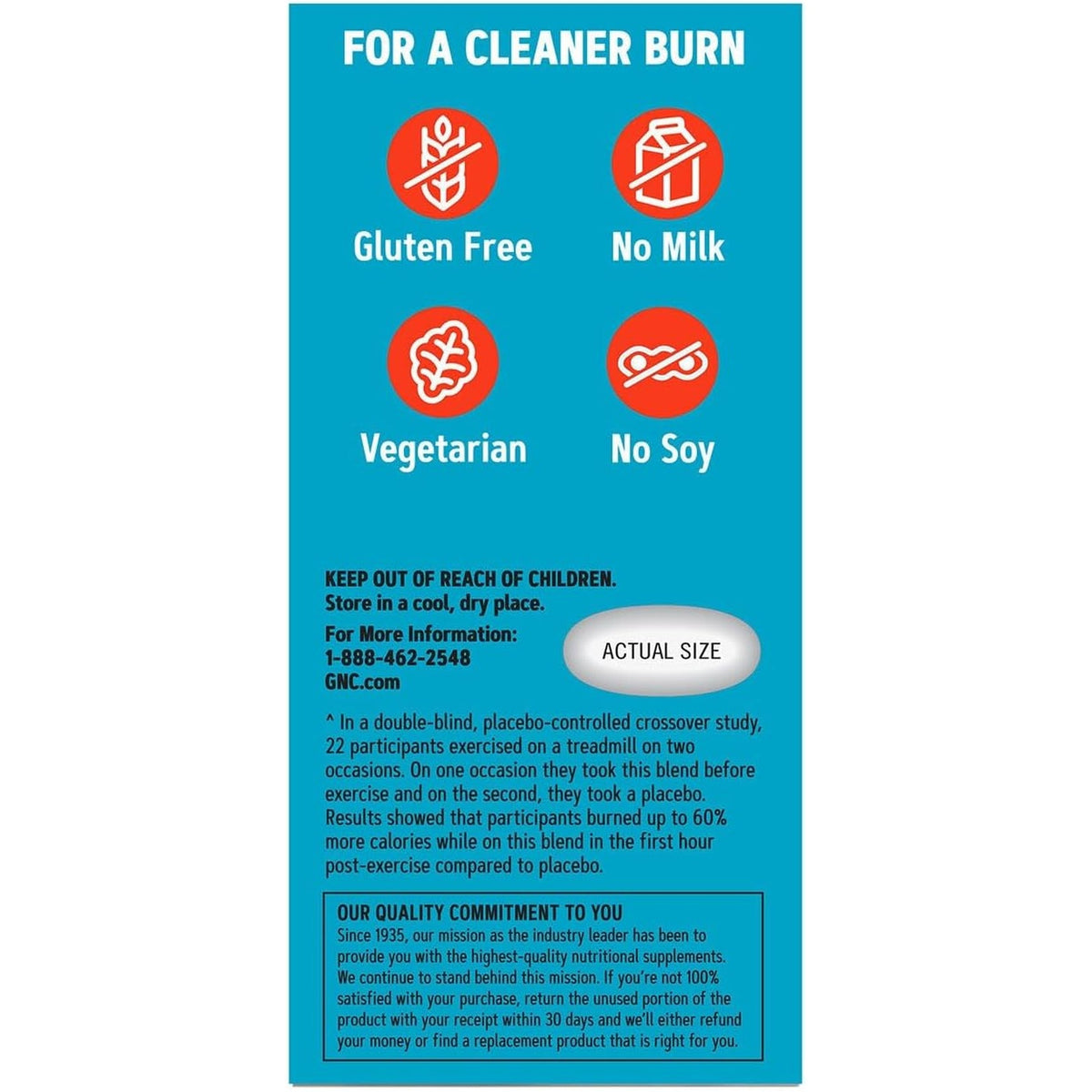 GNC Total Lean Burn 60, Clinically Proven Thermogenic Formula, 30 Servings