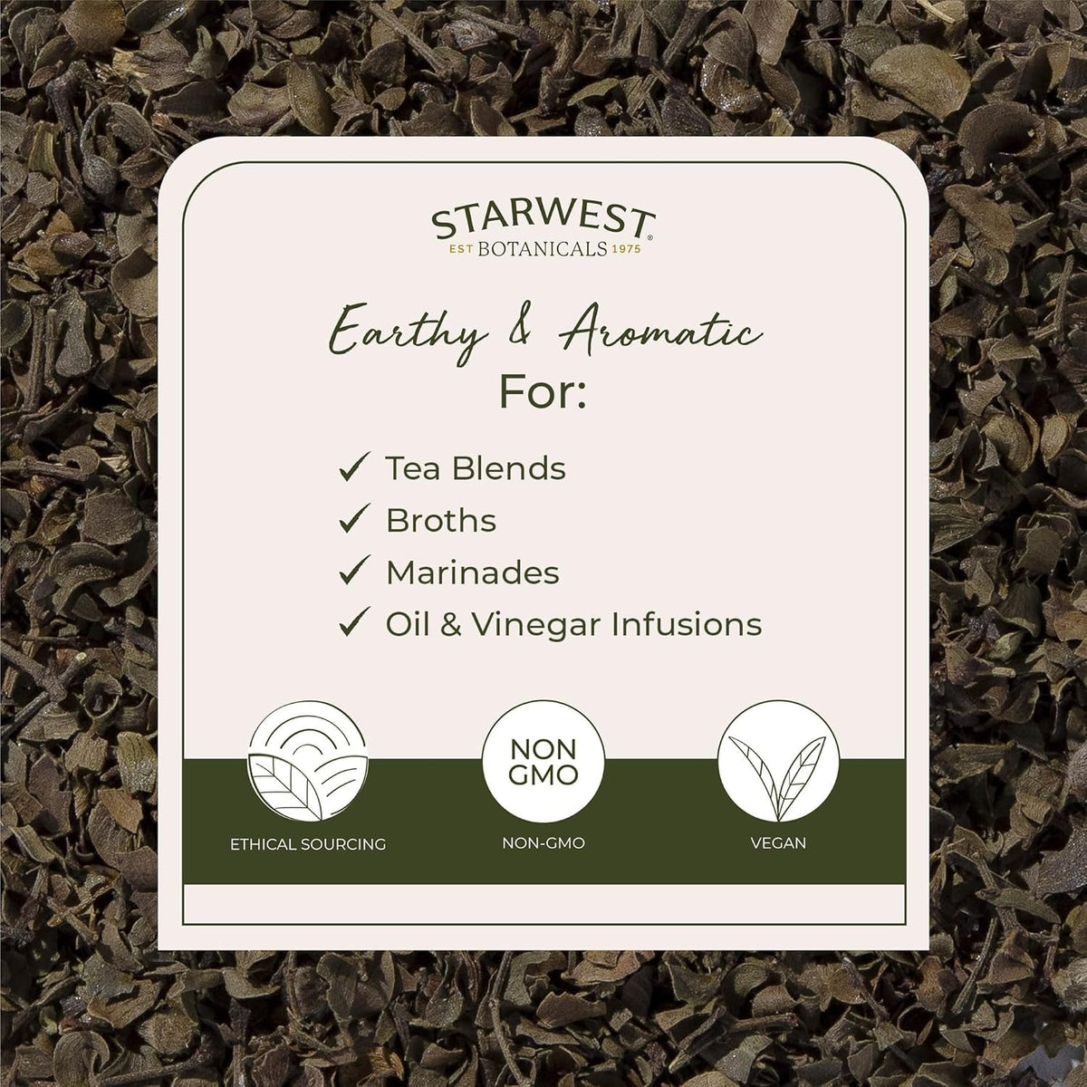 Starwest Botanicals Wildcrafted Chaparral Leaf - Dried Loose Leaf Herb for Tea, Sourced from Creosote Bush, Cut & Sifted, Certified Kosher - Bulk 1 Lb Bag