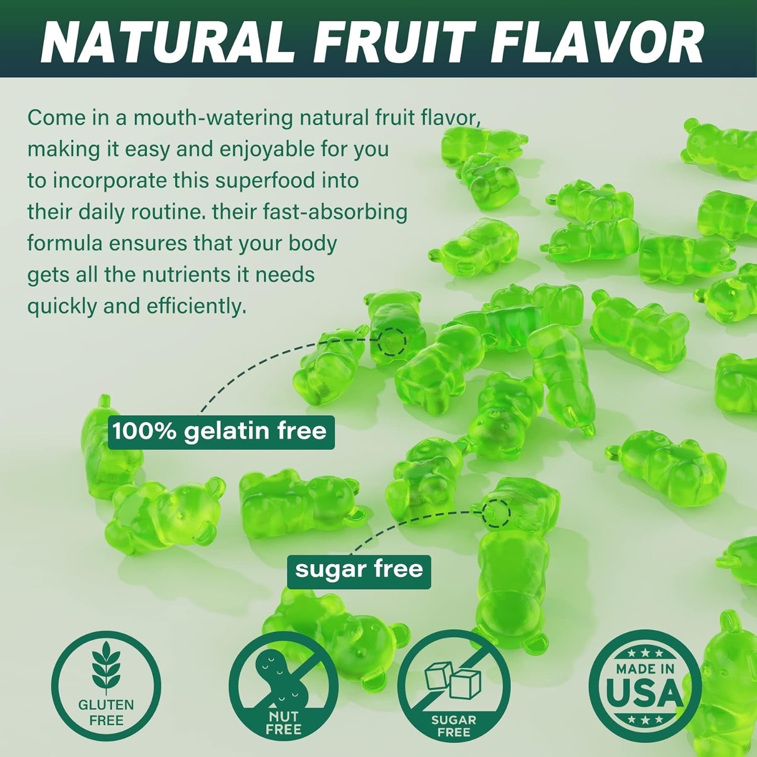 Sea Moss Gummies Sugar-Free, Extra Strength Irish Moss Gel Supplement with Iodine, Chlorophyll, Unfiltered ACV, D3, Burdock Root, Bladderwrack for Immune, Digestive, Skin, Hair, Det❤️X, Vegan, 2Pack