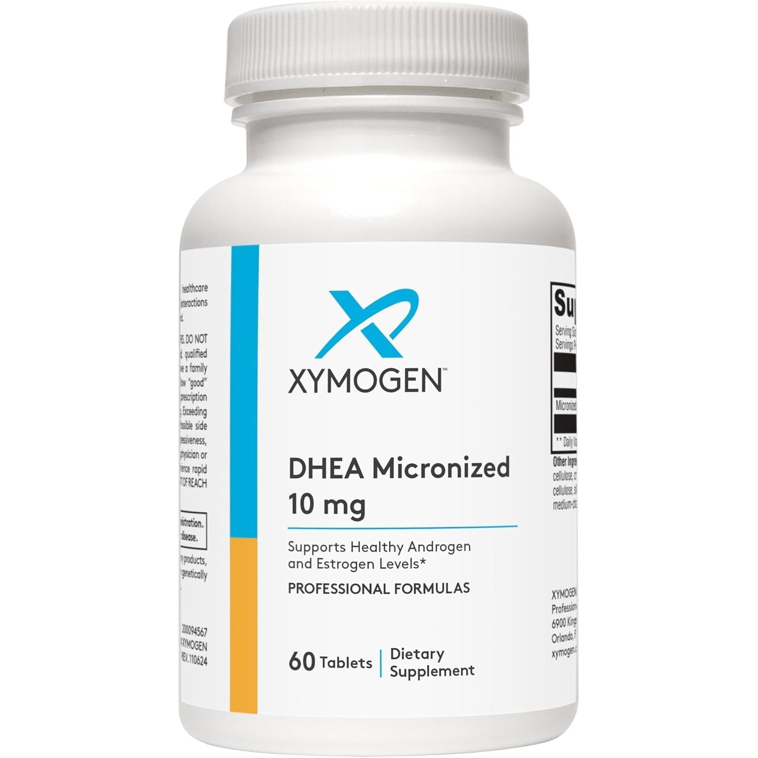 XYMOGEN DHEA Micronized - 10 Mg Dehydroepiandrosterone - Androgen and Estrogen Support - Gluten-Free, Soy Free & Dairy Free - 60 Tablets