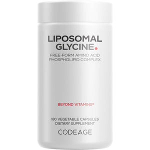 Codeage Liposomal Glycine+ – 1,500 Mg Free-Form Glycine Supplement with Liposomal Delivery, Amino Acid Support, 2-Month Supply – 180 Capsules