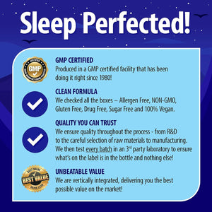 Nature'S Perfect Night | Melatonin 10Mg | 180 Quick Dissolve Tablets | Natural Mixed Berry Flavor |High Potency | Sugar Free | Vegan | Gluten Free | Value Size
