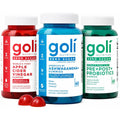 Goli Zero Sugar Trio - World'S First 3-In-1 Pre, Post, Probiotic, Apple Cider Vinegar with Vitamin B12 and Probiotics, Ashwagandha & L-Theanine, Vitamin D Gummies, 90 Count (3-Bottle Set)