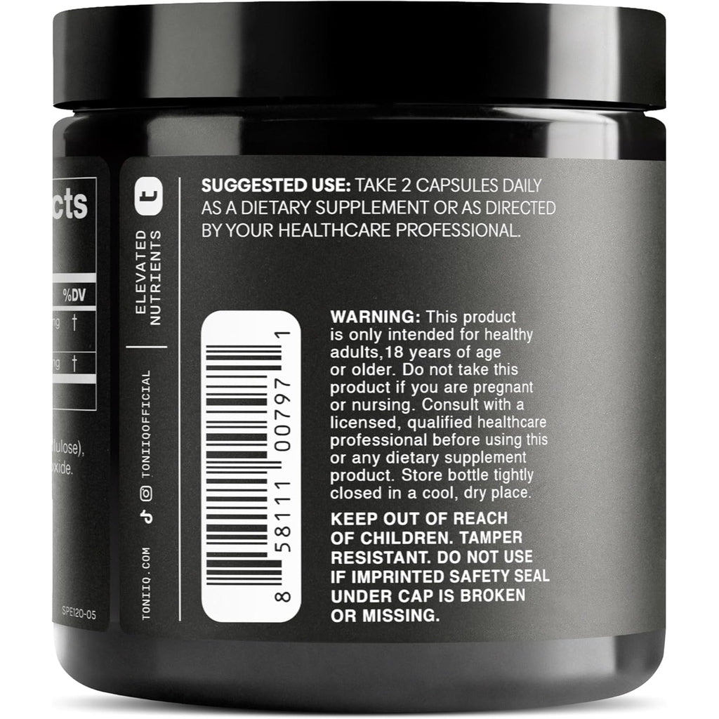Toniiq Ultra Concentrated 500Mg Spermidine Supplements for Men and Women - Non-Synthetic Spermidine Standardized to No Less than 1% - 5Mg per Serving Rice Germ Extract