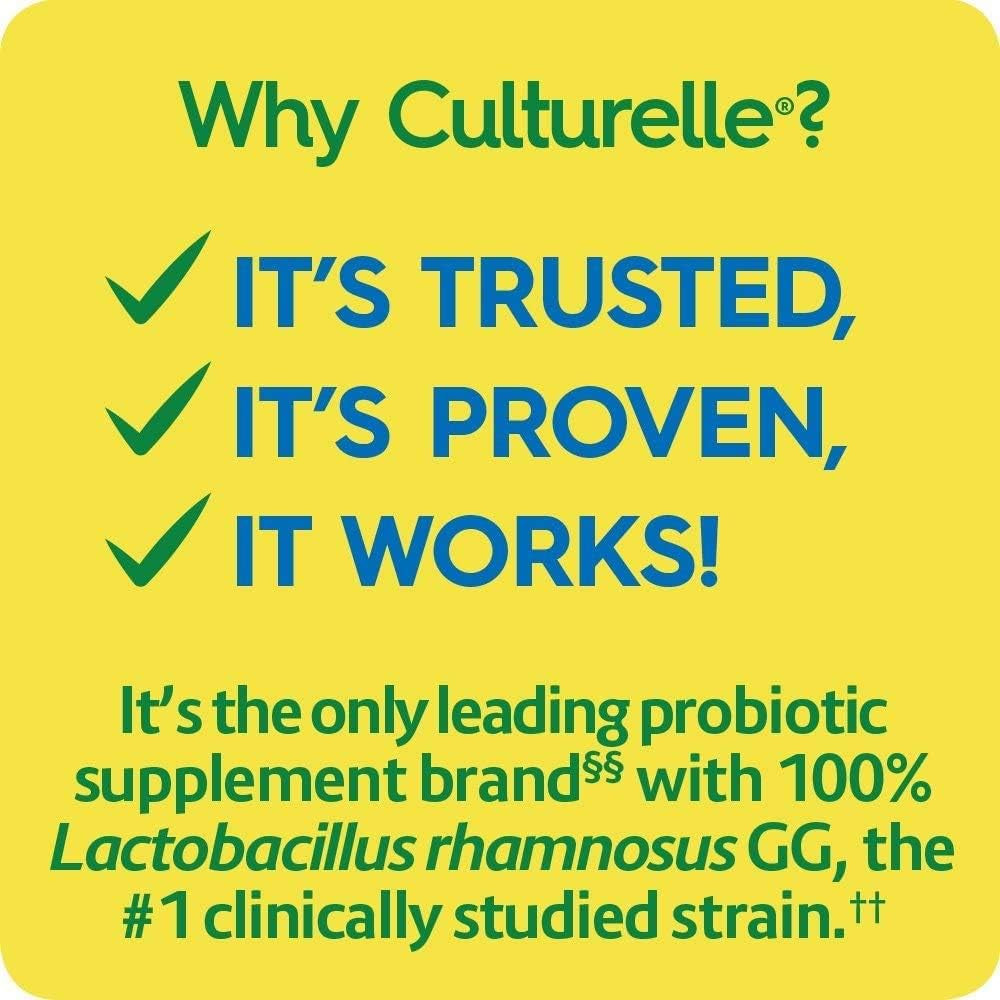 Culturelle Health & Wellness Daily Probiotic for Women & Men - 30 Count - 15 Billion Cfus & a Proven-Effective Probiotic Strain Support Your Immune System- Gluten Free, Soy Free, Non-Gmo