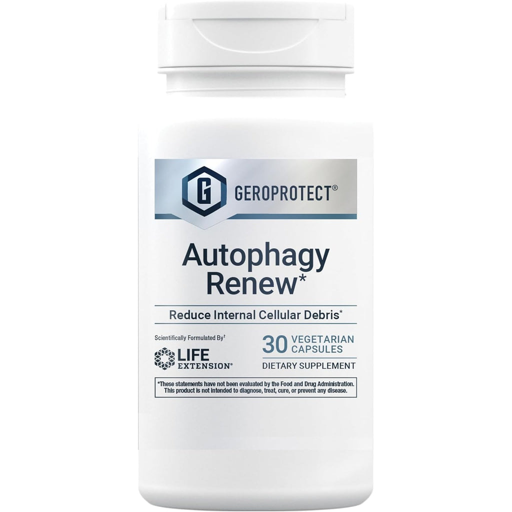 Life Extension GEROPROTECT® Autophagy Renew, Luteolin, Piperlongumine, Cellular Health Support, Healthy Aging, Gluten-Free, Non-Gmo, Vegetarian, 30 Capsules