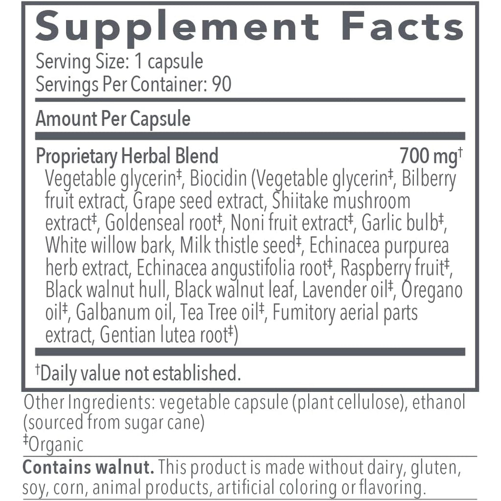 Biocidin Capsules - Biofilm Disruptor - Supports Gut Detox Cleanse, Healthy Microbial Balance, Immune Function & Gut Health - Professional-Grade Herbal Supplement with 18 Botanicals (90 Capsules)