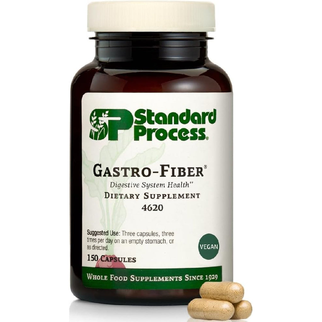 Standard Process Gastro-Fiber - Prebiotic Supplement for Digestive Health - Supports Gut Health with Apple Pectin - Maintains Immune Response - Vegan & Non-Soy - 150 Capsules (50 Servings)