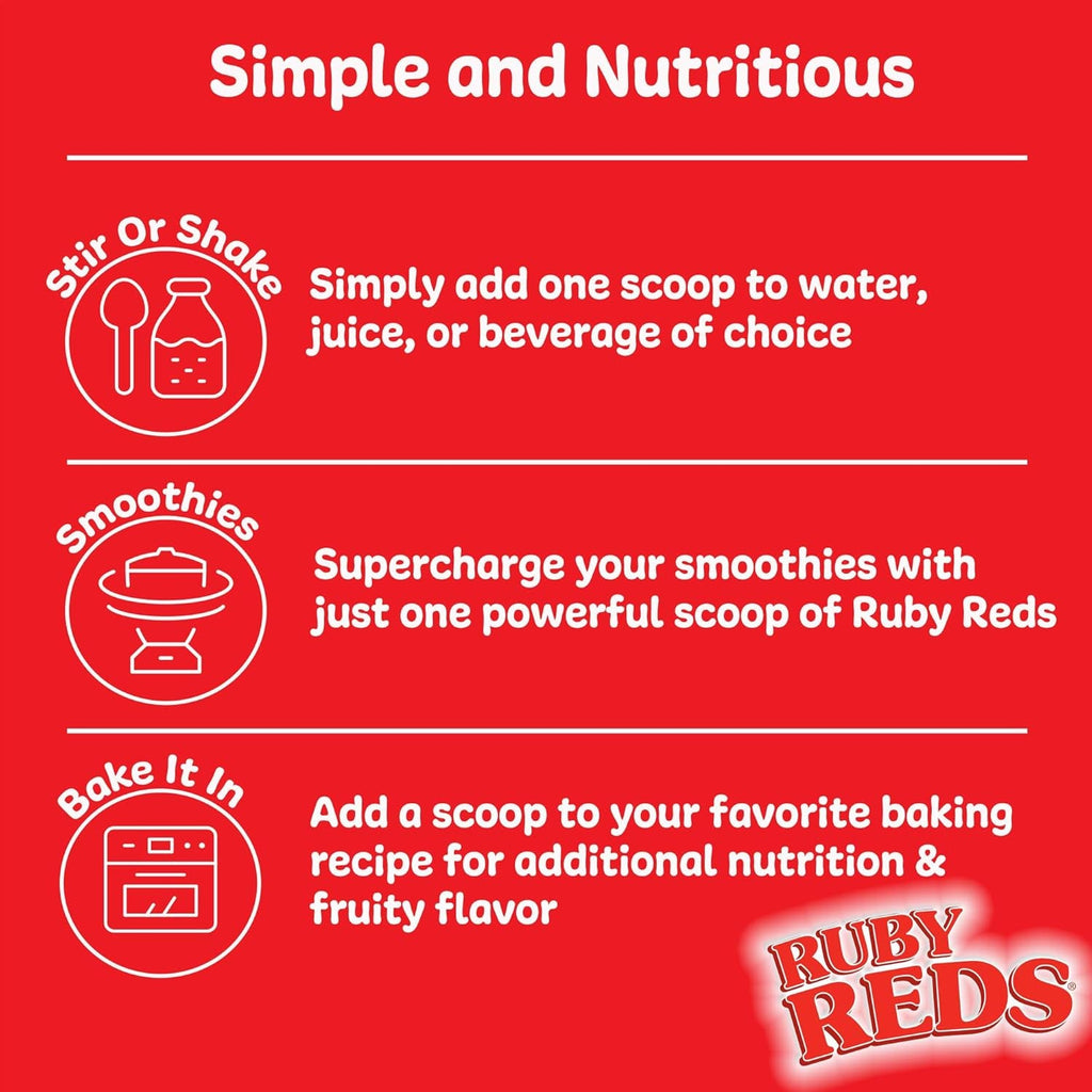 New Vitality Ruby Reds | Delicious Reds Powder Fruit & Vegetable Supplement with Potent Vitamins, Minerals, Enzymes, Herbs, Nutrients and Probiotics for Overall Health 11 Oz. (30 Servings)