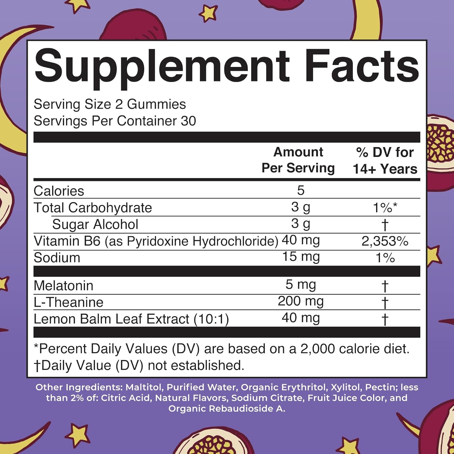 MARYRUTH'S Melatonin 5Mg Sleep Gummy with L-Theanine | Lemon Balm | Vitamin B6 | Sugar-Free | Relaxation | Vegan | Non-Gmo | Gluten Free | 60 Count