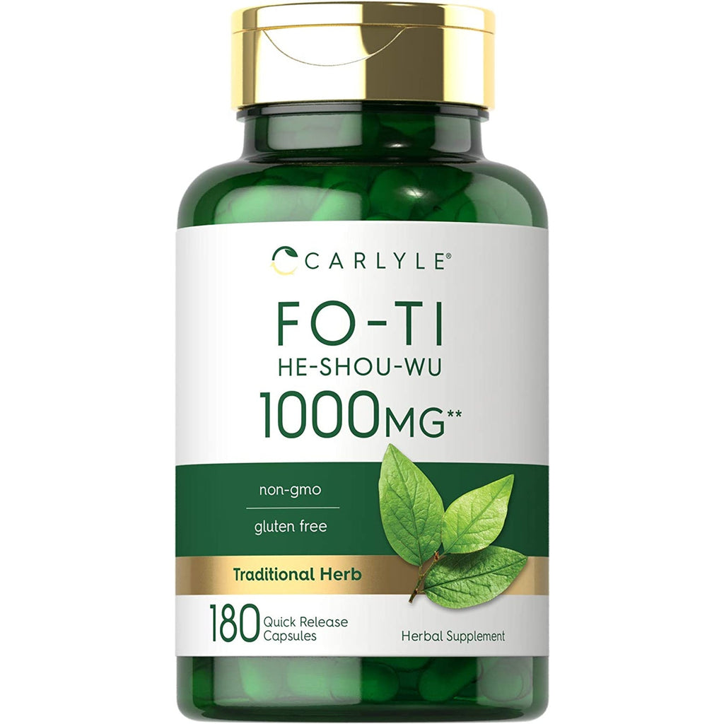 Carlyle Fo-Ti Supplement | 180 Capsules | He-Shou-Wu Root Extract | Non-Gmo and Gluten Free