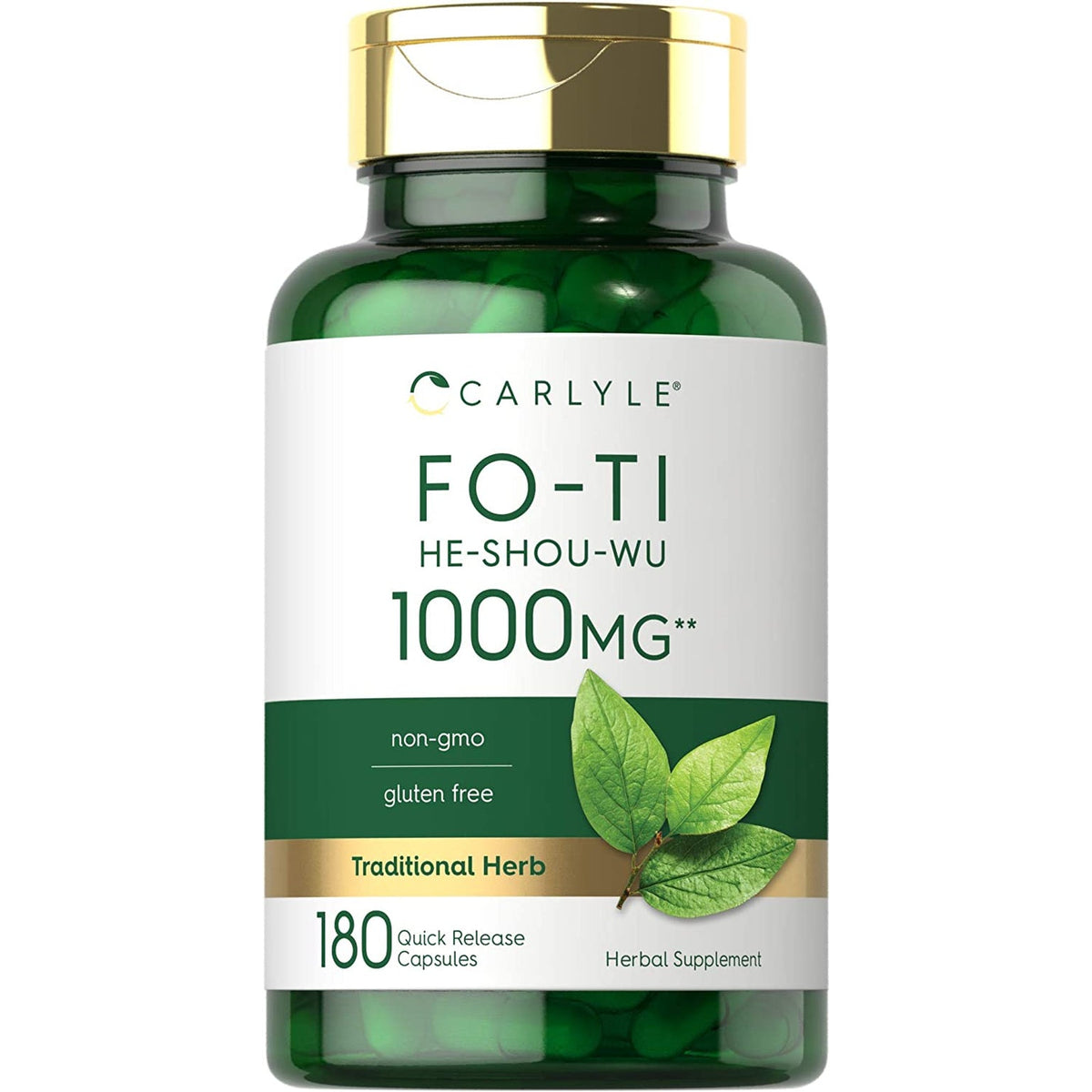 Carlyle Fo-Ti Supplement | 180 Capsules | He-Shou-Wu Root Extract | Non-Gmo and Gluten Free