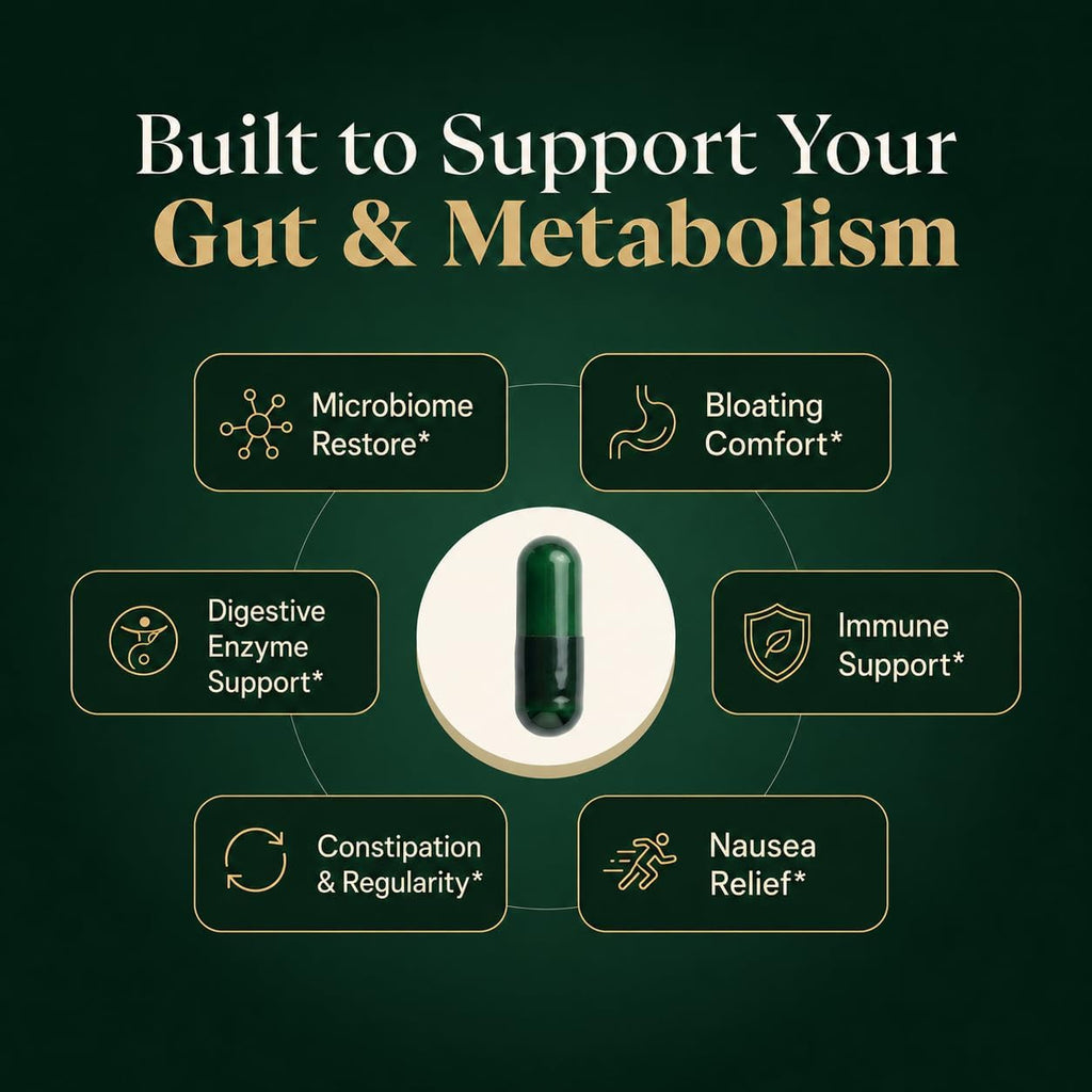 GLP-1 Support Supplement for Nausea, Bloating & Gut Health – Synbiotic Pre, Pro & Postbiotic for Women & Men, GLP-1 Users – Pharmacist Formulated, 20-In-1 (60 Capsules)