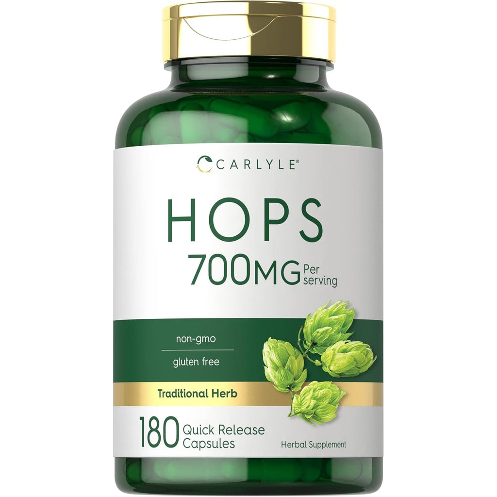 Carlyle Hops Supplement 700Mg | 180 Capsules | Non-Gmo & Gluten Free | Traditional Herb