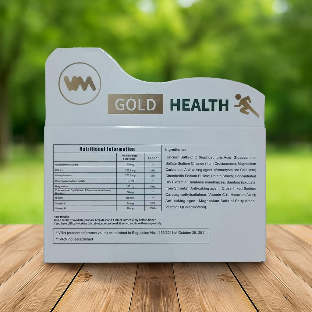 Calcitrin Gold Dietary Supplement - Mobility & Bone Strength Support, Joint Strength Supplement, Suitable for Men, Elderly and Women, 60 Tablets (1Pc)