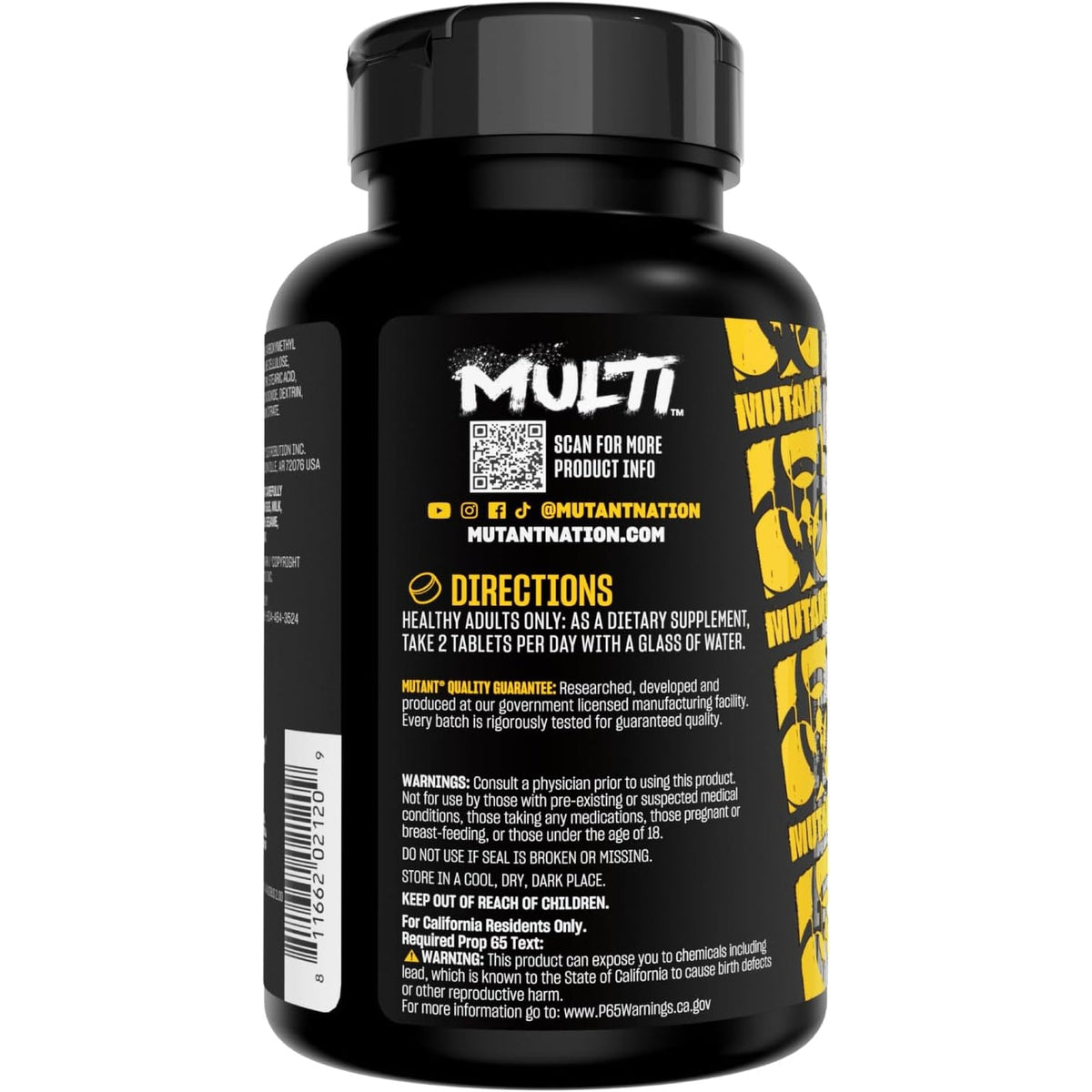 Mutant Multi - High Potency Vitamins with 75+ Ingredients Specifically Formulated for Heavy Lifting, 60 Tablets