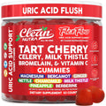 Clean Nutra Tart Cherry Gummies Uric Acid Flush Celery Milk Thistle Bromelain Vitamin C Magnesium Citrus Bergamot Ginger Stinging Nettle Leaf Chamomile Berberine Quercetin Support 60 Gummy Vitamins