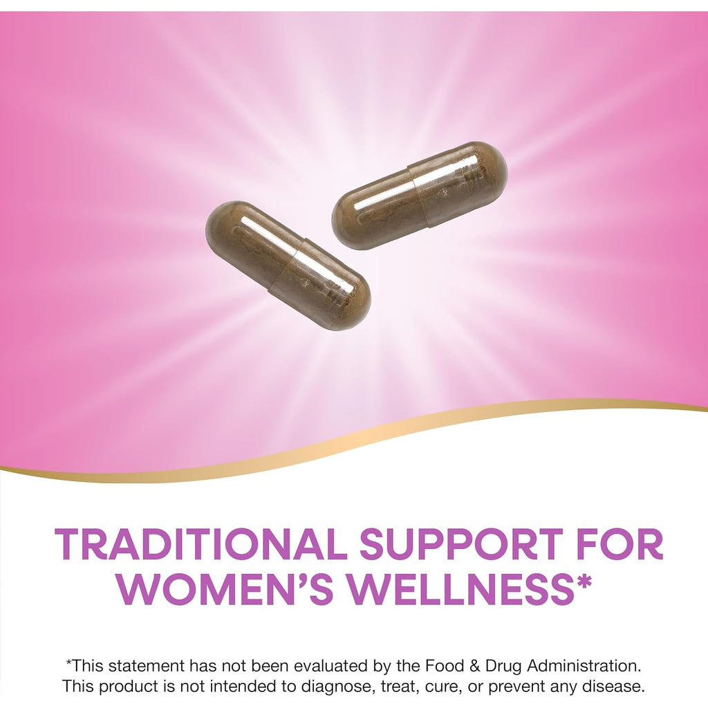Nature'S Way Red Clover Blossom Herb, Traditional Health Support for Women*, 800 Mg per 2-Capsule Serving, Non-Gmo Project Verified, Red Clover Supplement, 100 Vegan Capsules (Packaging May Vary)