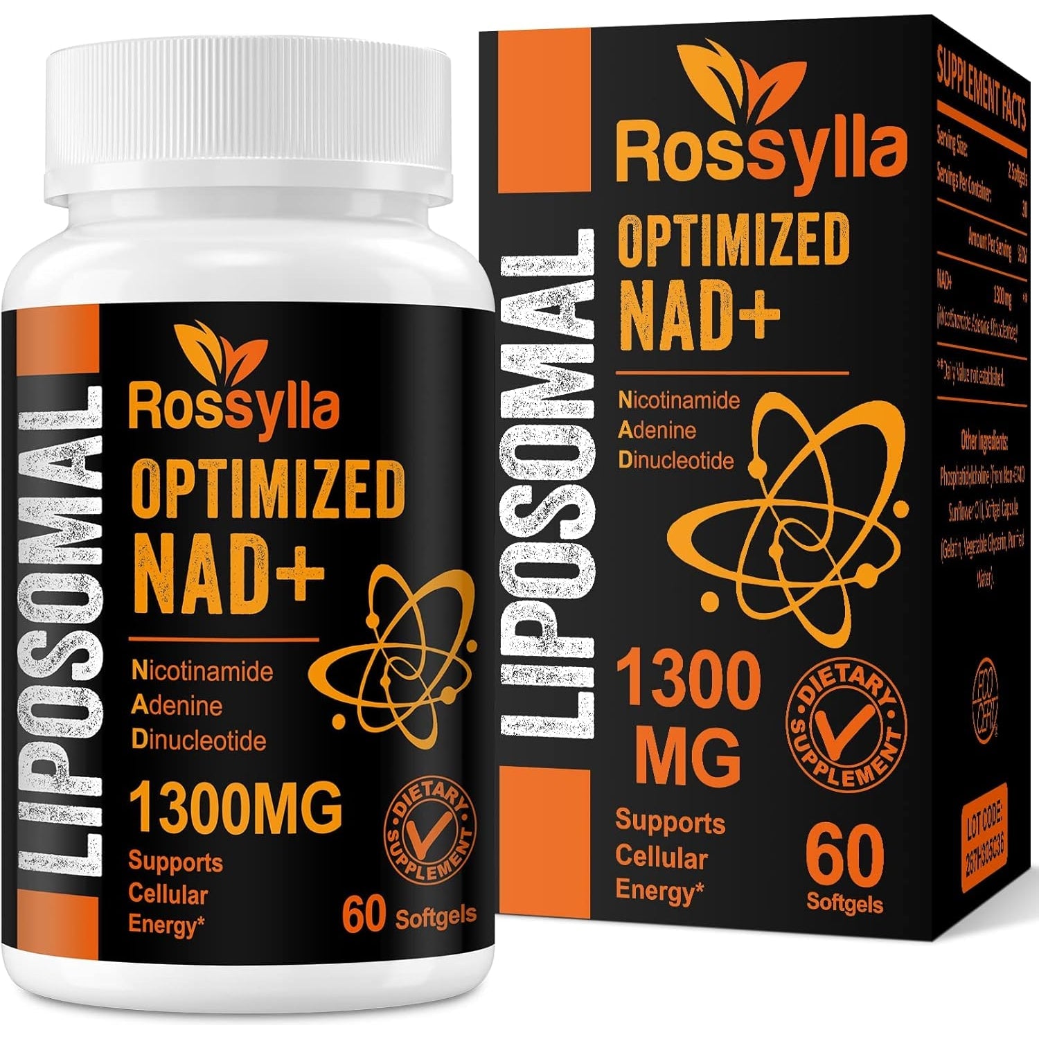 Liposomal NAD+ Supplement, 1300 Mg per Serving, NAD plus Supplement with Liposomal Delivery, Supports Cellular Energy and Healthy Aging, 120 Softgels