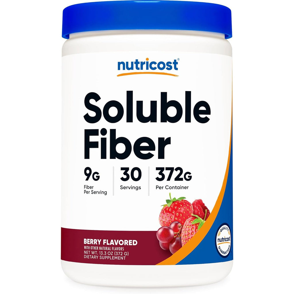 Nutricost Soluble Fiber (Berry Flavored) 30 Servings - Vegan, Non-Gmo, Gluten Free