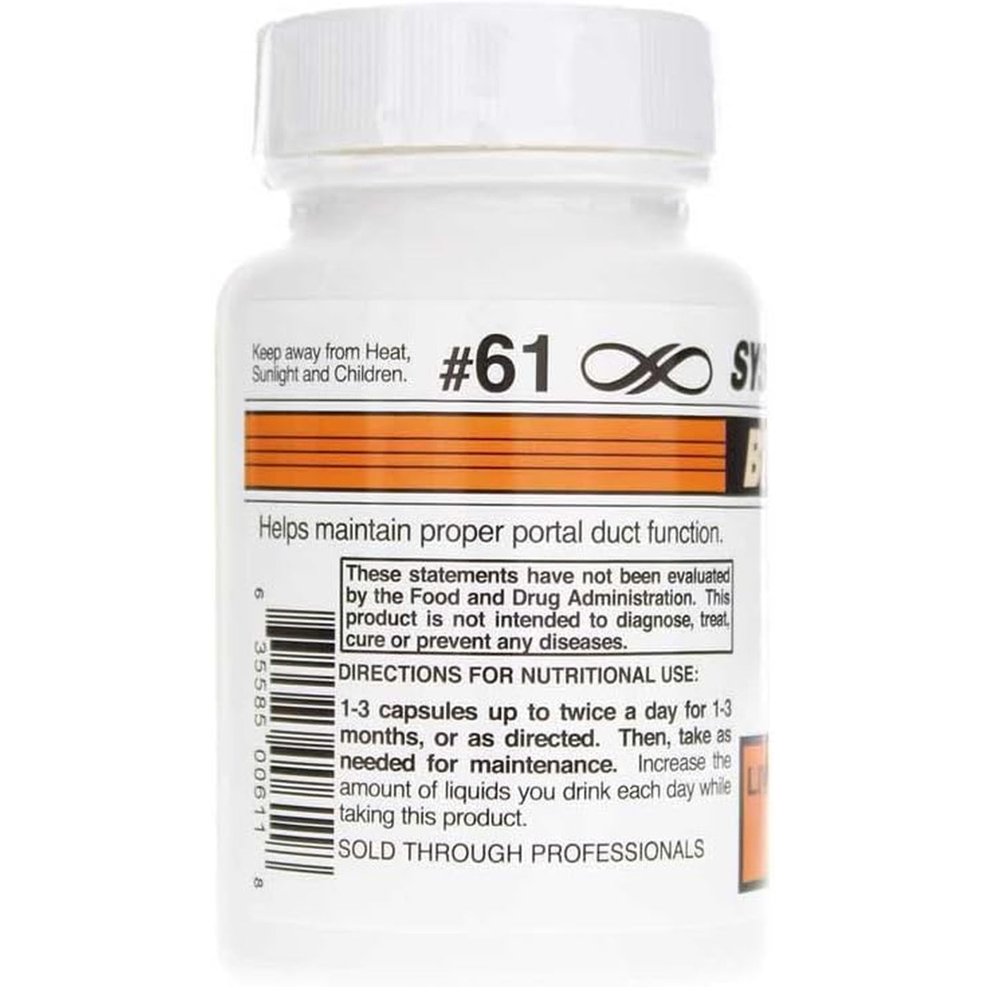 Systemic Formulas Lb – Liver/Gall Bladder 60 Capsules Bio Function #61. Liver + Gall Bladder Support, Portal Duct Function Supplement. Contains Red Beet Root Powder.