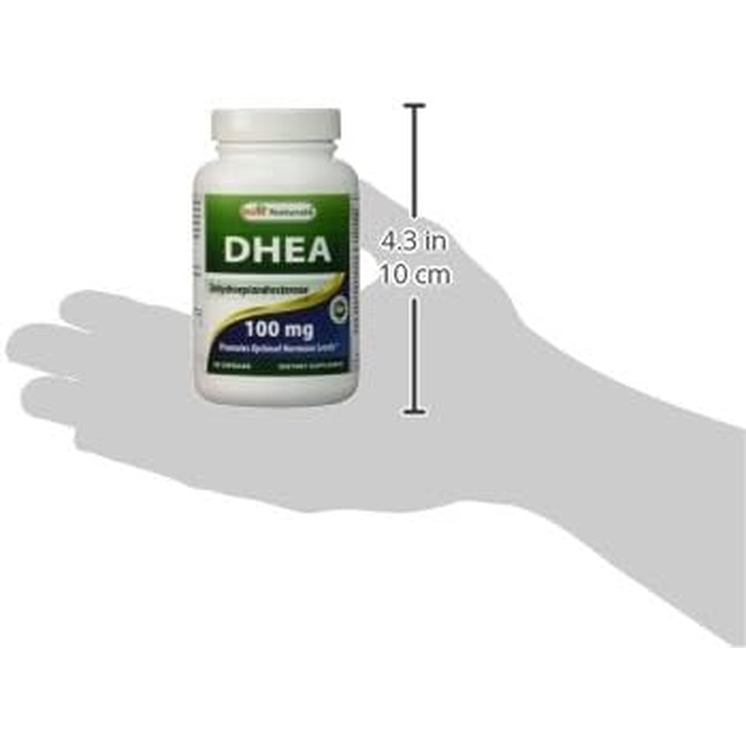 Best Naturals DHEA 100Mg Supplement 60 Capsules - Supports Balanced Hormone Levels for Men & Women - Promotes Healthy Aging - USA Manufactured