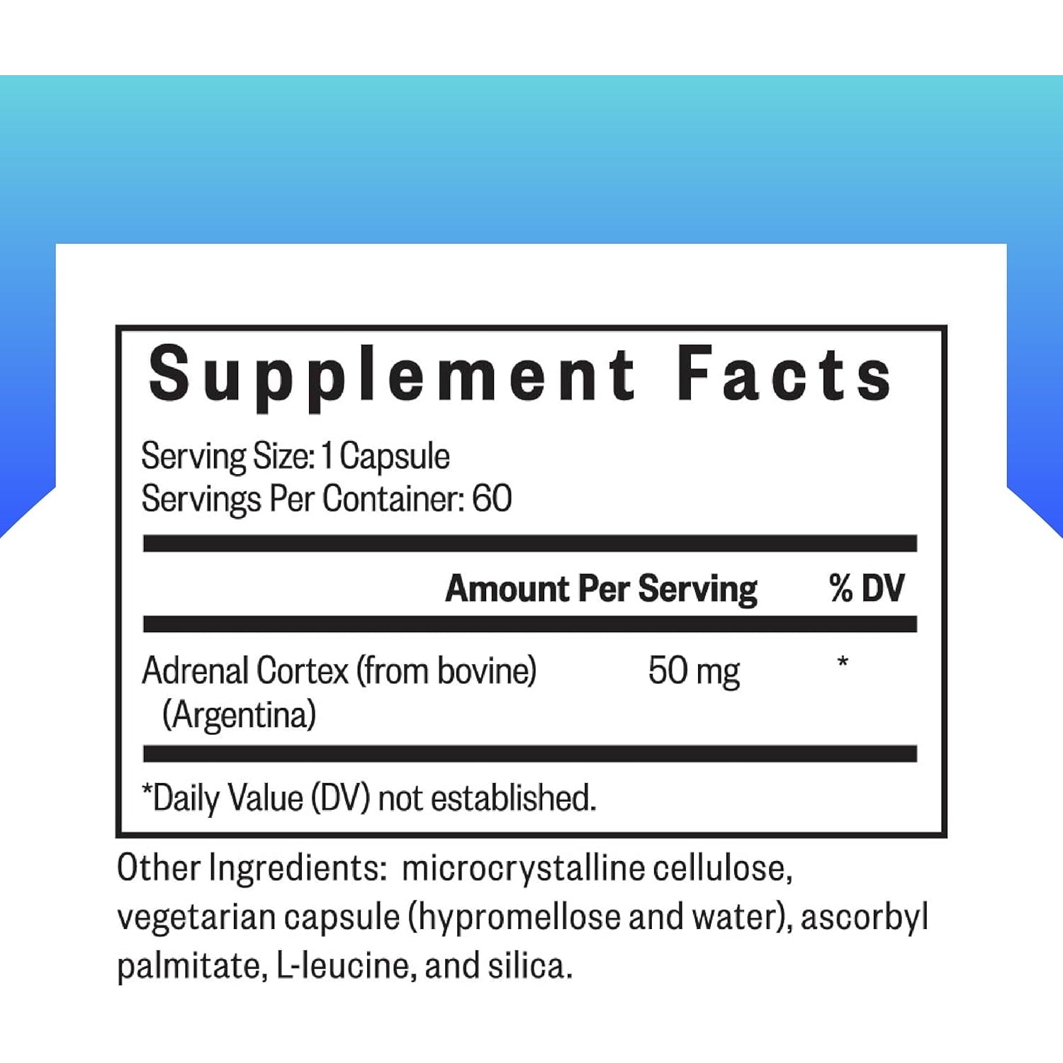Seeking Health Adrenal Cortex - Adrenal Supplement to Support Healthy Nervous System & Energy - Gluten-Free & Dairy-Free Nervous & Immune System Supplement - 50 Mg, 60 Capsules