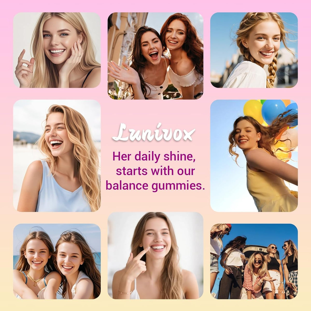 Her Juicy Feminine Probiotics Gummies for Women, with Prebiotics & Slippery Elm - Promotes Ph Balance, Gut Health & Immune Support - Pineapple Flavor, 60 Count