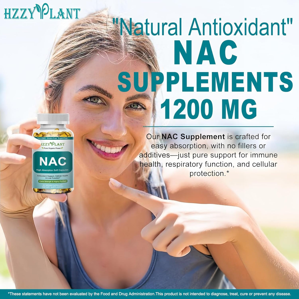 NAC Supplement - NAC Softgels for Antioxidant, Immune, Respiratory, Liver Health Support - High Absorption NAC Supplement N Acetyl Cysteine 1200Mg - Non-Gmo, Gluten-Free, Vegan - 2 Month Supply