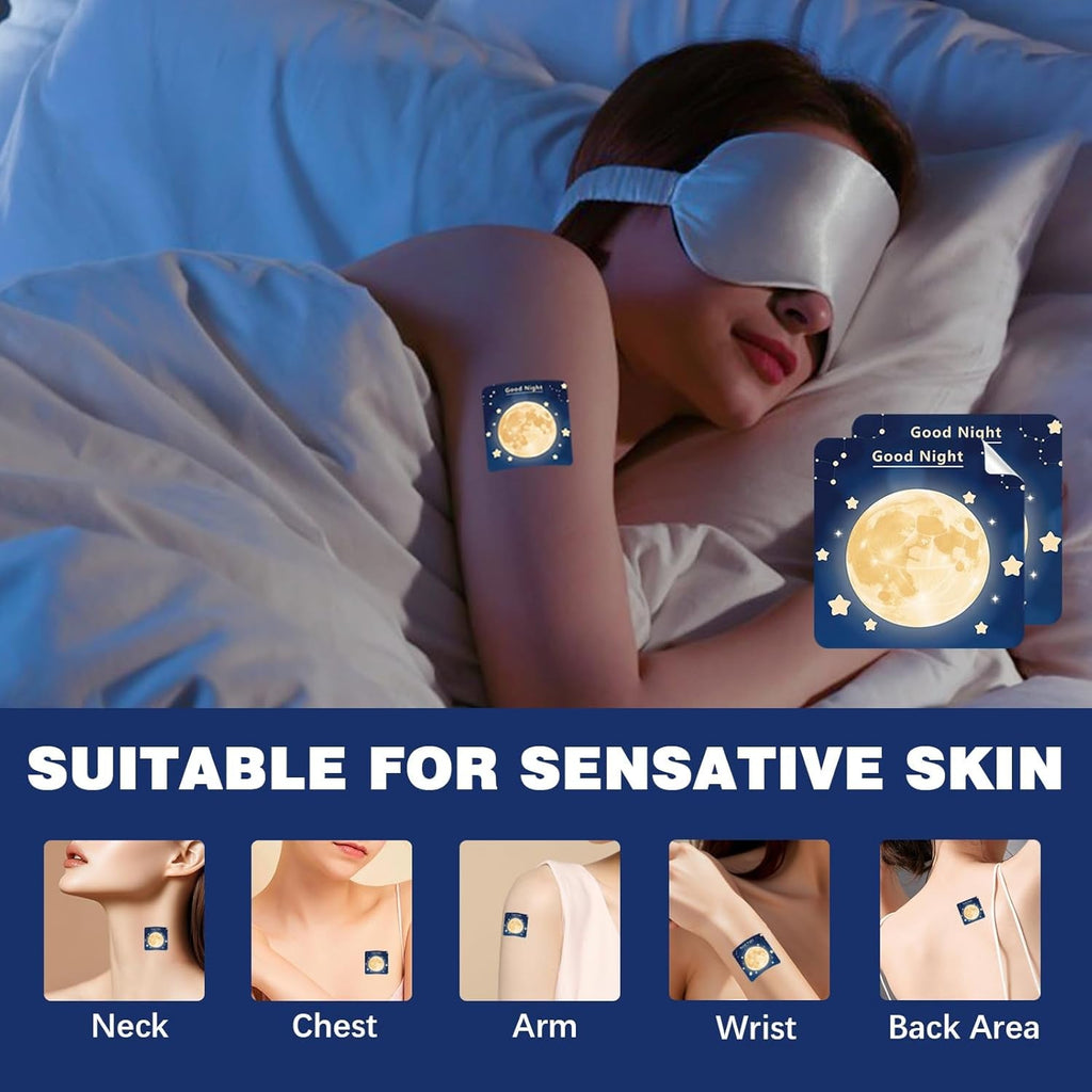72 Sleep Patches for Adults Extra Strength, All-Natural Deep Sleep Support with Valerian, Melatonin & Magnesium, Gentle Night Comfort Sleeping Patches for Women & Men, Wake up Refreshed
