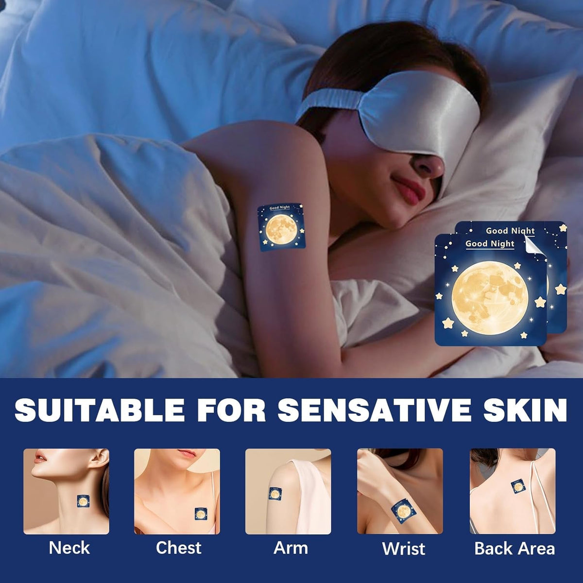 72 Sleep Patches for Adults Extra Strength, All-Natural Deep Sleep Support with Valerian, Melatonin & Magnesium, Gentle Night Comfort Sleeping Patches for Women & Men, Wake up Refreshed
