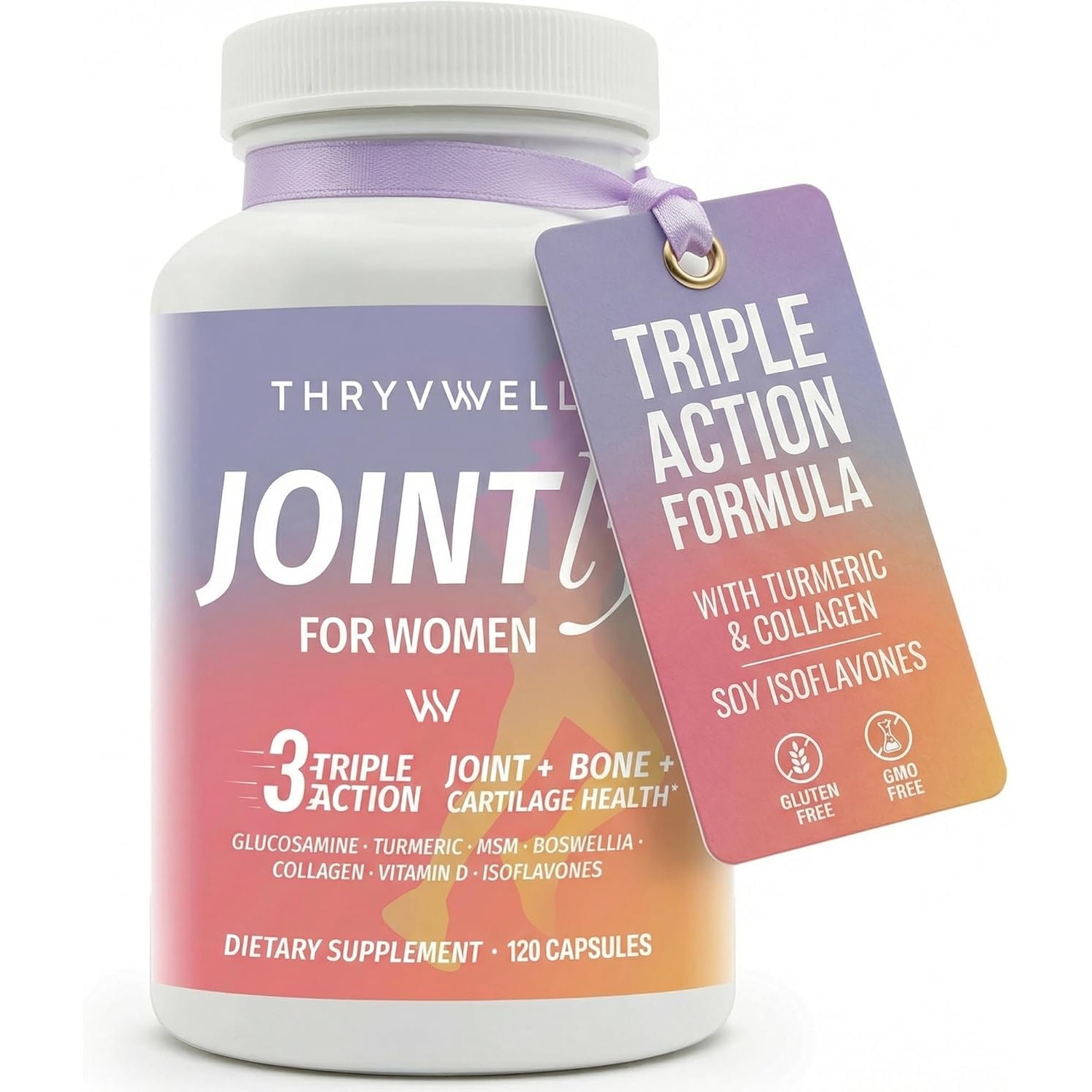 Joint Supplements for Women | 14-In-1 Joint Bone & Cartilage Support | Glucosamine Chondroitin MSM Turmeric Collagen Calcium | FSA Eligible | HSA Eligible | Lab Tested | 120 Capsules